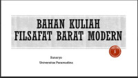 Image of Bahan Kuliah: Filsafat Barat Modern