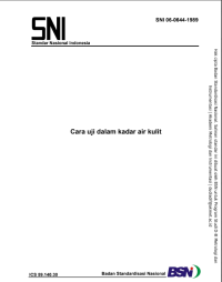 Cara uji dalam kadar air kulit (SNI 06-0644-1989)