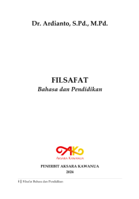 Image of Filsafat: Bahasa dan Pendidikan