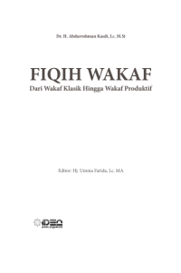 Image of Fiqih Wakaf: dari Wakaf Klasik hingga Wakaf Produktif