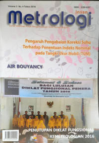 Insan Metrologi Volume 3 No. 4 Tahun 2016