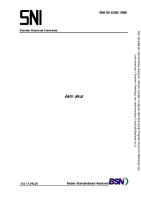 Jam ukur (SNI 05-4398-1996)