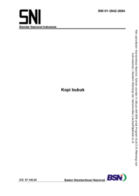 Kopi Bubuk (SNI 01-3542-2004)