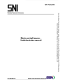 Mesin pemipil jagung – Unjuk kerja dan cara uji (SNI 7428:2008)