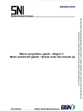 Mesin pengolahan gabah – Bagian 1: Mesin pembersih gabah – Syarat mutu dan metode uji (SNI 8226.1:2016)