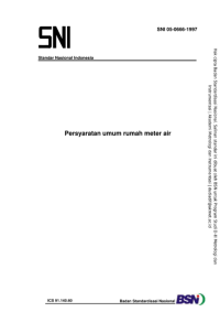 Persyaratan umum rumah meter air (SNI 05-0666-1997)