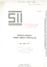 Simbol-Simbol pada Mesin Perkakas (SNI 05-1203-1989)