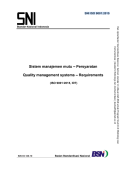 Sistem manajemen mutu – Persyaratan Quality management systems – Requirements (SNI ISO 9001:2015)
