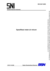 Spesifikasi meter air minum (SNI 2547-2008)