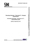 Teknologi informasi – Tata kelola TI – Panduan implementasi (SNI ISO/IEC TS 38501:2016)
