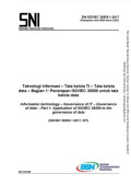 Teknologi informasi – Tata kelola TI –Tata kelola data – Bagian 1: Penerapan ISO/IEC 38500 untuk tata kelola data (SNI ISO/IEC 38505-1:2017) (Ditetapkan oleh BSN tahun 2022)