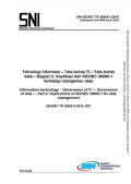 Teknologi informasi – Tata kelola TI – Tata kelola data – Bagian 2: Implikasi dari ISO/IEC 38505-1 terhadap manajemen data (SNI ISO/IEC TR 38505-2:2018) (Ditetapkan oleh BSN tahun 2022)
